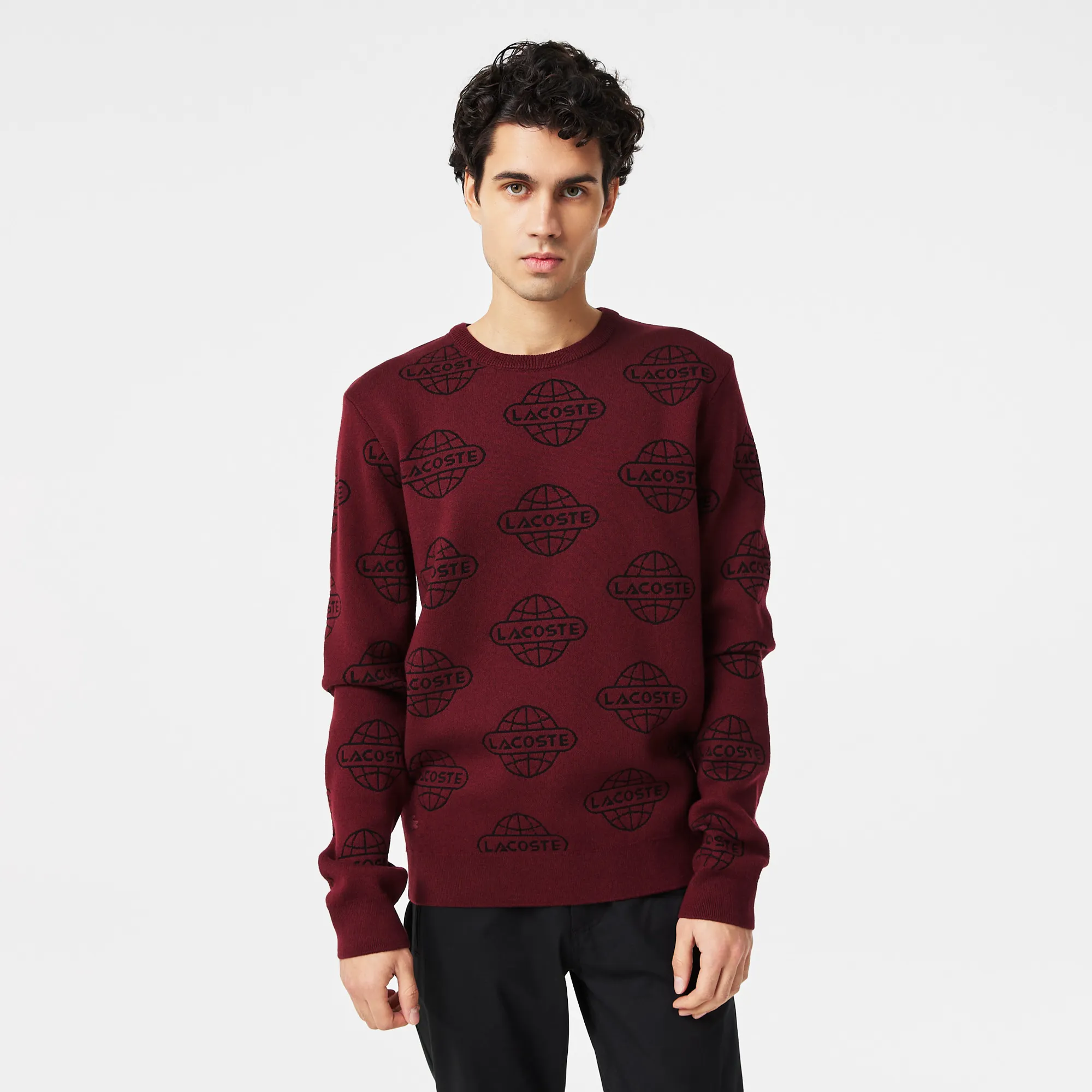 Мужской свитер Lacoste Regular Fit, бордовый, арт. ah2431