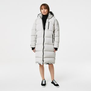Женская стеганая куртка-пуховик Lacoste с капюшоном