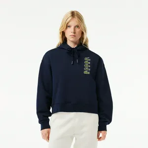 Женская толстовка Lacoste Loose Fit с капюшоном, синий, арт. SF1650