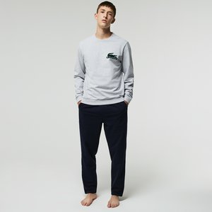 Мужская домашняя толстовка Lacoste из хлопкового флиса