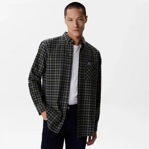 Мужская хлопковая рубашка Lacoste Regular Fit, коричневый, арт. CH2411