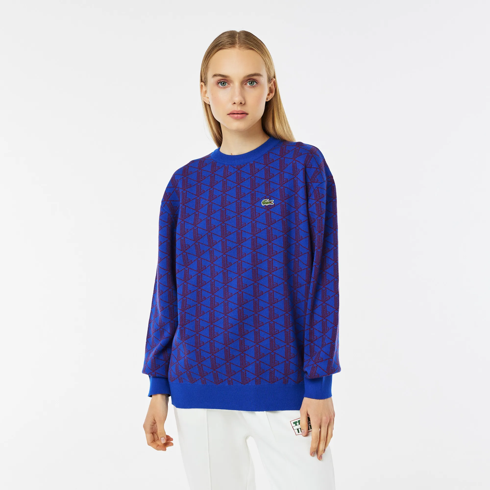 Женский свитер Lacoste Relaxed Fit, синий, арт. af2415