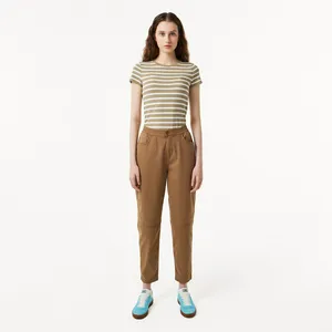 Женские классические брюки Lacoste, бежевый, арт. HF2403