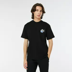 Мужская футболка Lacoste из плотного хлопка, черный, арт. TH2059