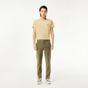Мужские классические брюки чинос Lacoste Slim Fit из хлопка, коричневый, арт. HH2661