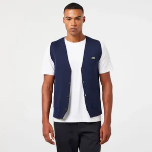 Мужская хлопковая жилетка Lacoste Classic Fit, синий, арт. AH2521
