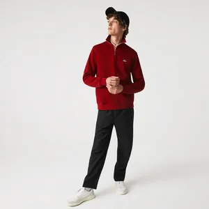 Мужская толстовка Lacoste на молнии с высоким воротом, бордовый, арт. SH1927