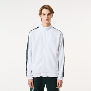 Мужская толстовка Lacoste на молнии, белый, арт. sh0312
