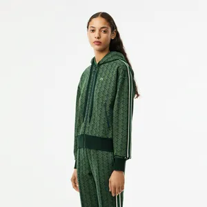 Женская жаккардовая толстовка Lacoste, зеленый, арт. SF7606