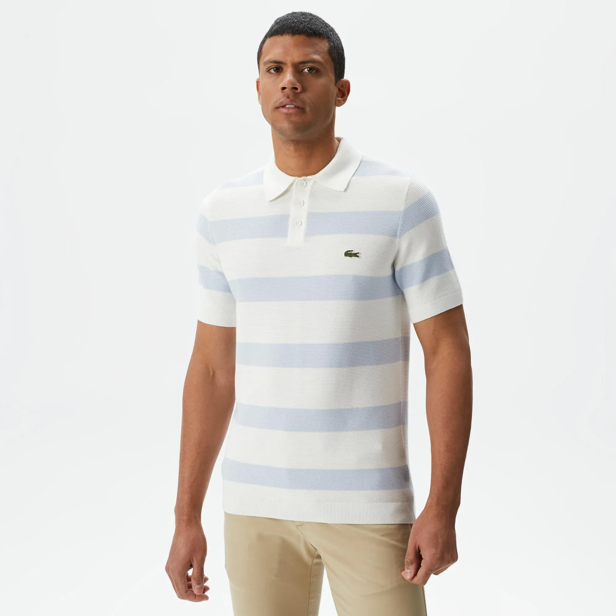 Мужское трикотажное поло Lacoste, разноцветный, арт. ah0411