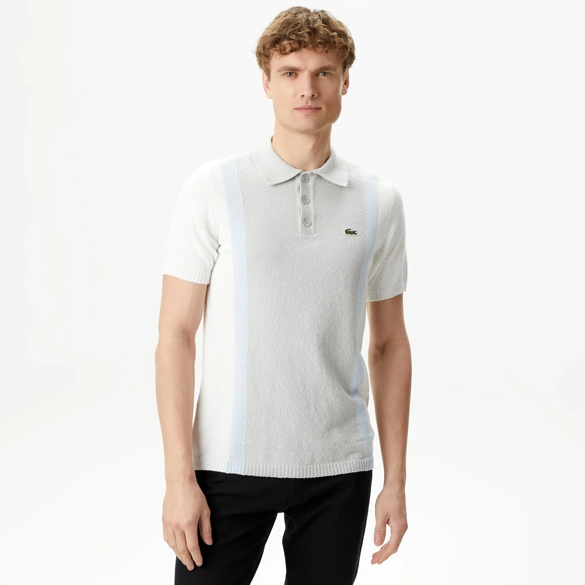 Мужское трикотажное поло Lacoste, разноцветный, арт. ah0401
