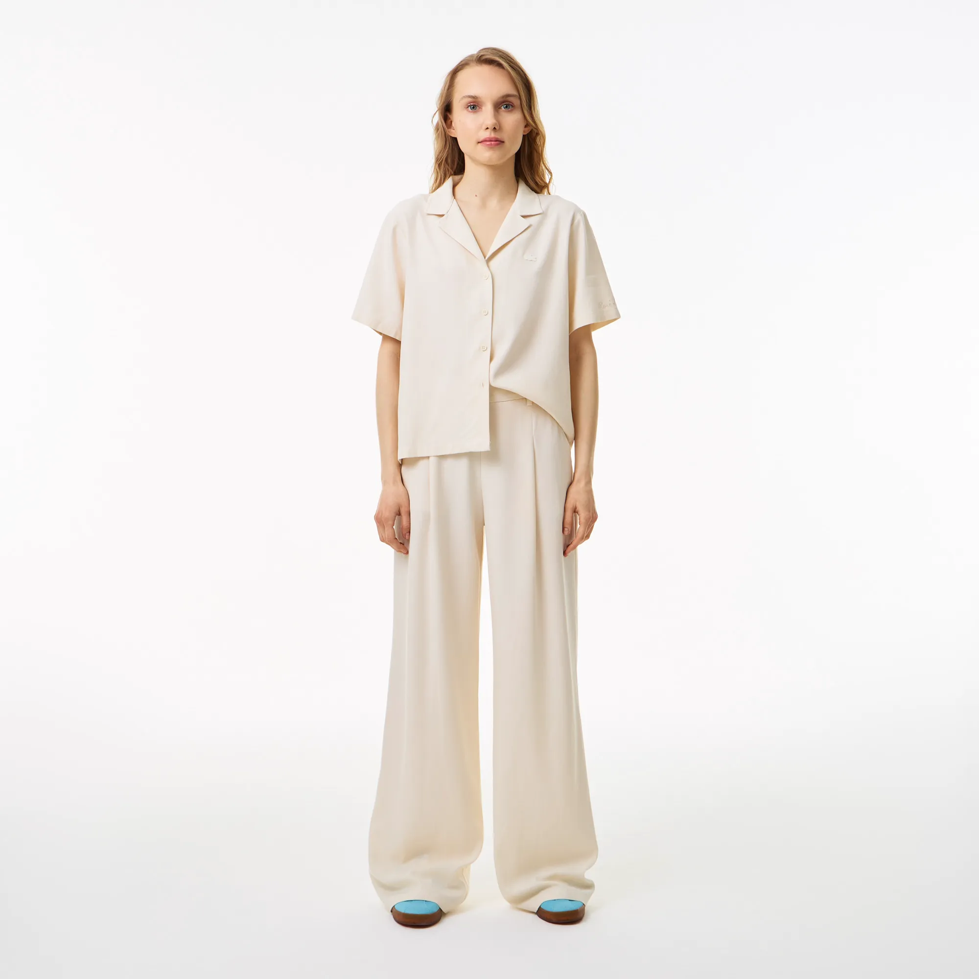 Женские брюки Lacoste Loose Fit, бежевый, арт. hf0423