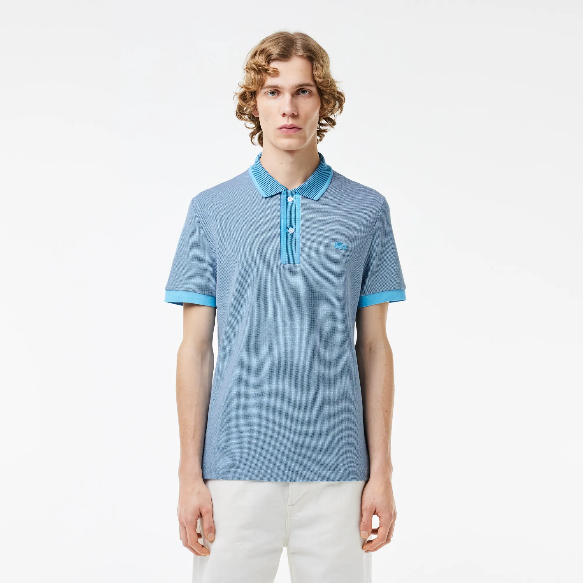 Мужское хлопковое поло Lacoste Regular Fit, синий, арт. ph7359