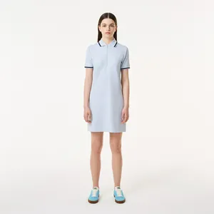 Женское платье Lacoste с коротким рукавом, голубой, арт. EF0403