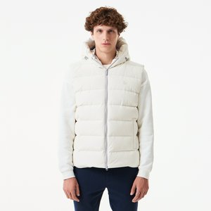 Мужской утеплённый стёганый жилет Lacoste с капюшоном