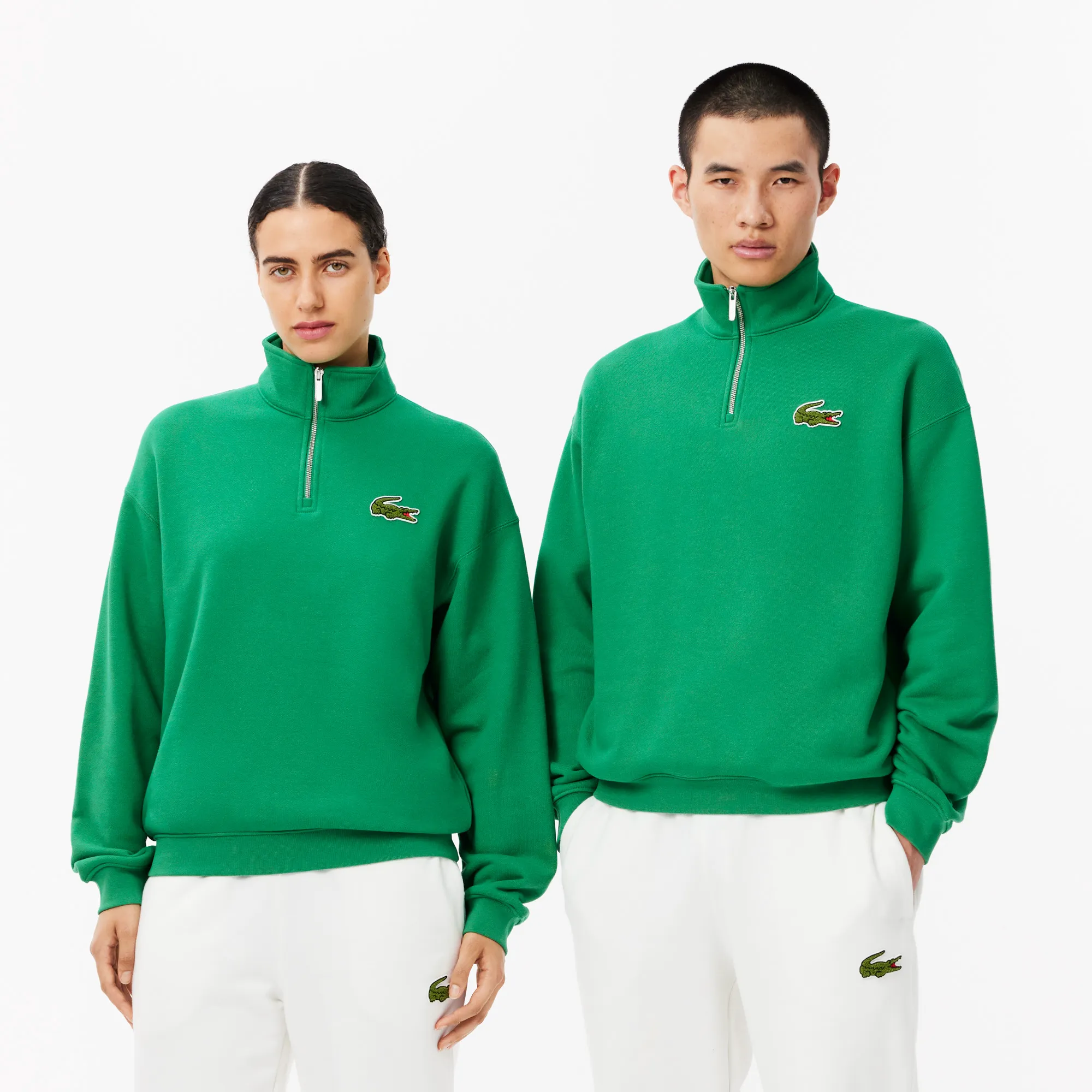 Толстовка Lacoste Unisex с молнией и высоким воротом, зеленый, арт. sh2748