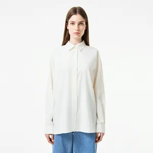 Женская хлопковая рубашка Lacoste Loose Fit, белый, арт. CF2504