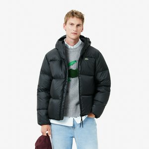 Мужской короткий пуховик Lacoste с капюшоном