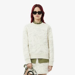 Женская двусторонняя толстовка Lacoste с вышивкой