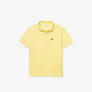 Детское поло Lacoste из хлопка Pique, желтый, арт. PJ2909