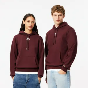 Хлопковая толстовка Lacoste Unisex с капюшоном, бордовый, арт. SH2740