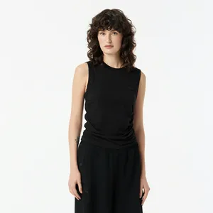 Женский топ Lacoste из эластичного хлопка, черный, арт. TF0508