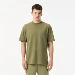 Мужская футболка Lacoste из смеси хлопка, хаки, арт. TH0541