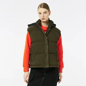 Женский жилет Lacoste с капюшоном, коричневый, арт. 9983