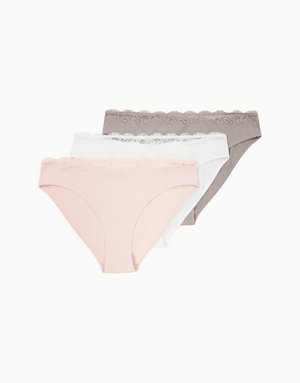 Набор из 3-х слипов средняя посадка, мультиколор, арт. 14332