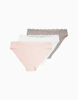 Набор из 3-х слипов средняя посадка, мультиколор, арт. 4670393554693