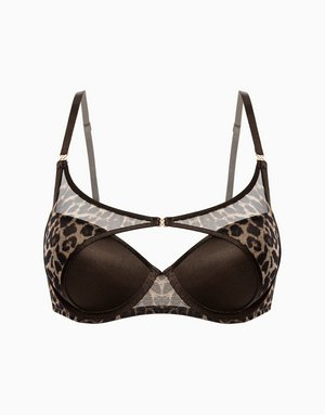 Бюстгальтер Push-up с формованными чашками на стане Milan, шоколадный, арт. 14345