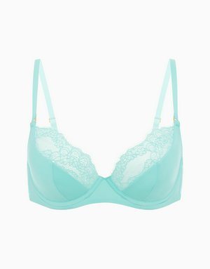 Бюстгальтер балконет со спонжевыми чашками на стане Liverpool, голубой, арт. 14358