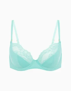 Бюстгальтер балконет со спонжевыми чашками на стане Liverpool, голубой, арт. 4640348111004