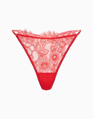 Стринги высокая посадка, красный, арт. 14375