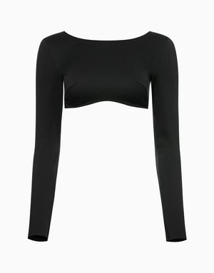 Полутоп с длинными рукавами, черный, арт. 6944990908325