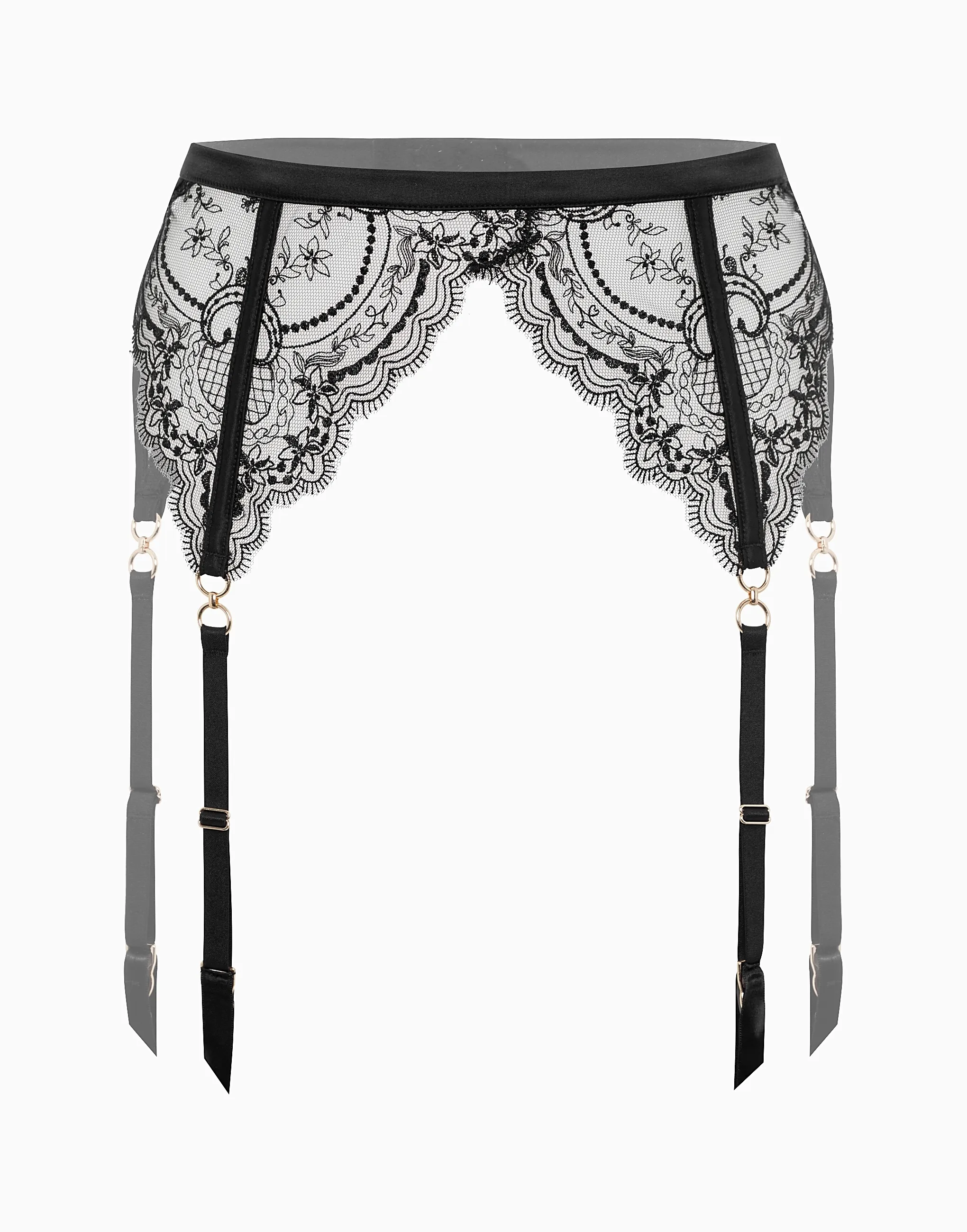 Пояс для чулок, черный, арт. cd685