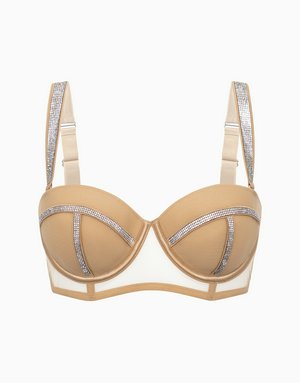 Балконет со спонжевыми чашками на стане Naples CD679, черный, арт. 6944990906062