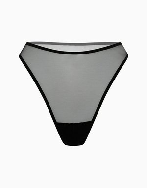 Стринги высокая посадка, черный, арт. 4640348110106