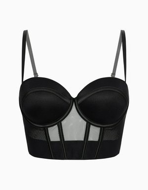 Бюстгальтер балконет Push-up с формованными чашками на стане Vicenza, черный, арт. 4670374468865