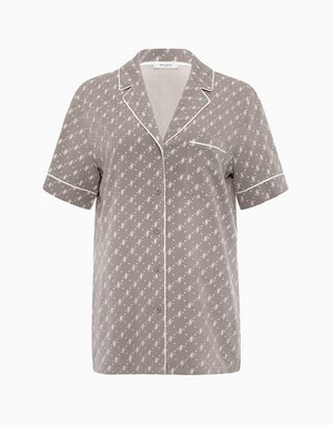 Рубашка с короткими рукавами, капучино, арт. 14576