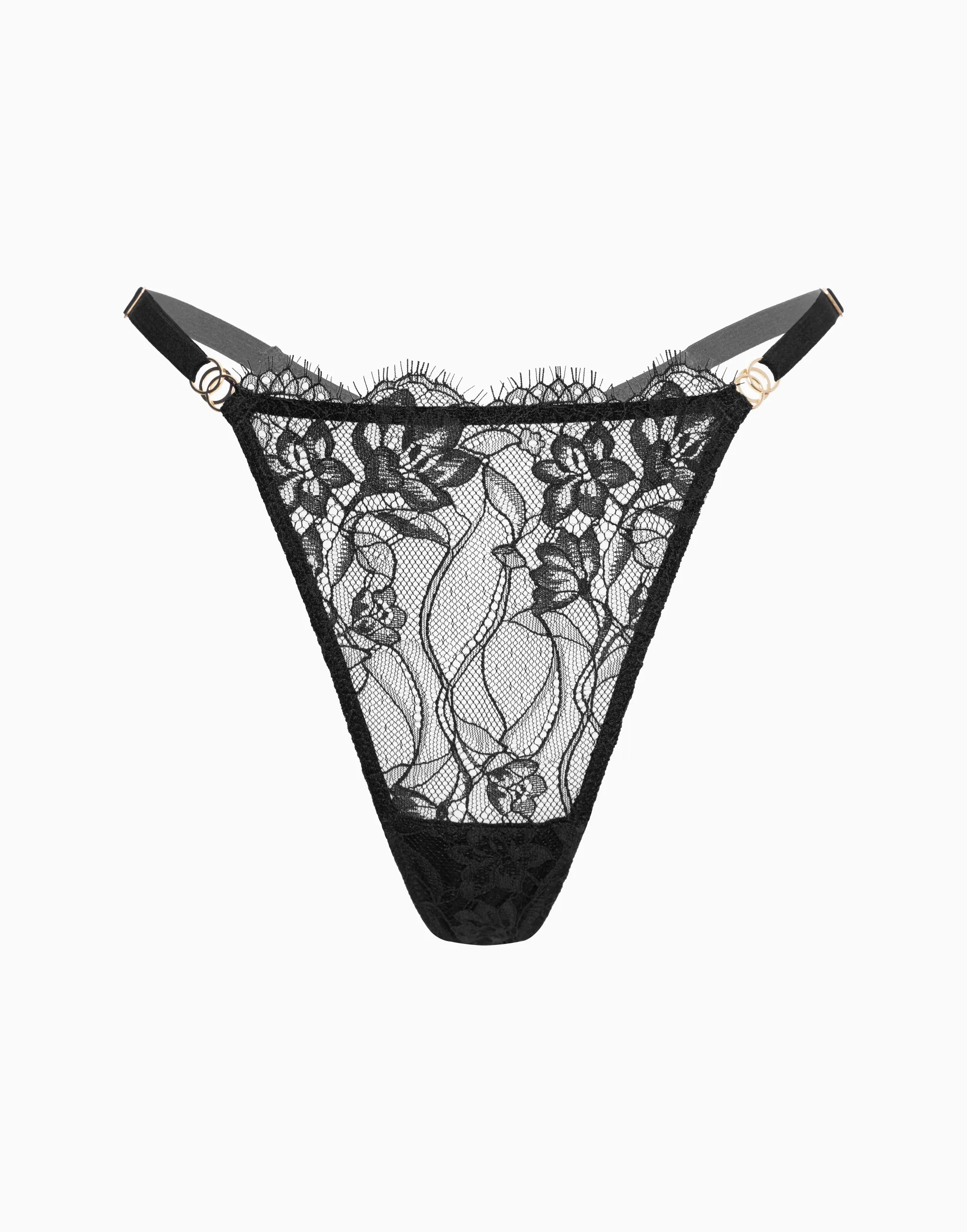 Стринги средняя посадка, черный, арт. 4670393544984