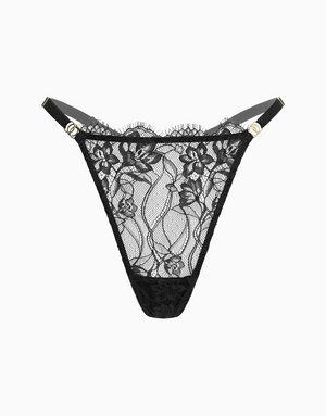 Стринги средняя посадка, черный, арт. 14588