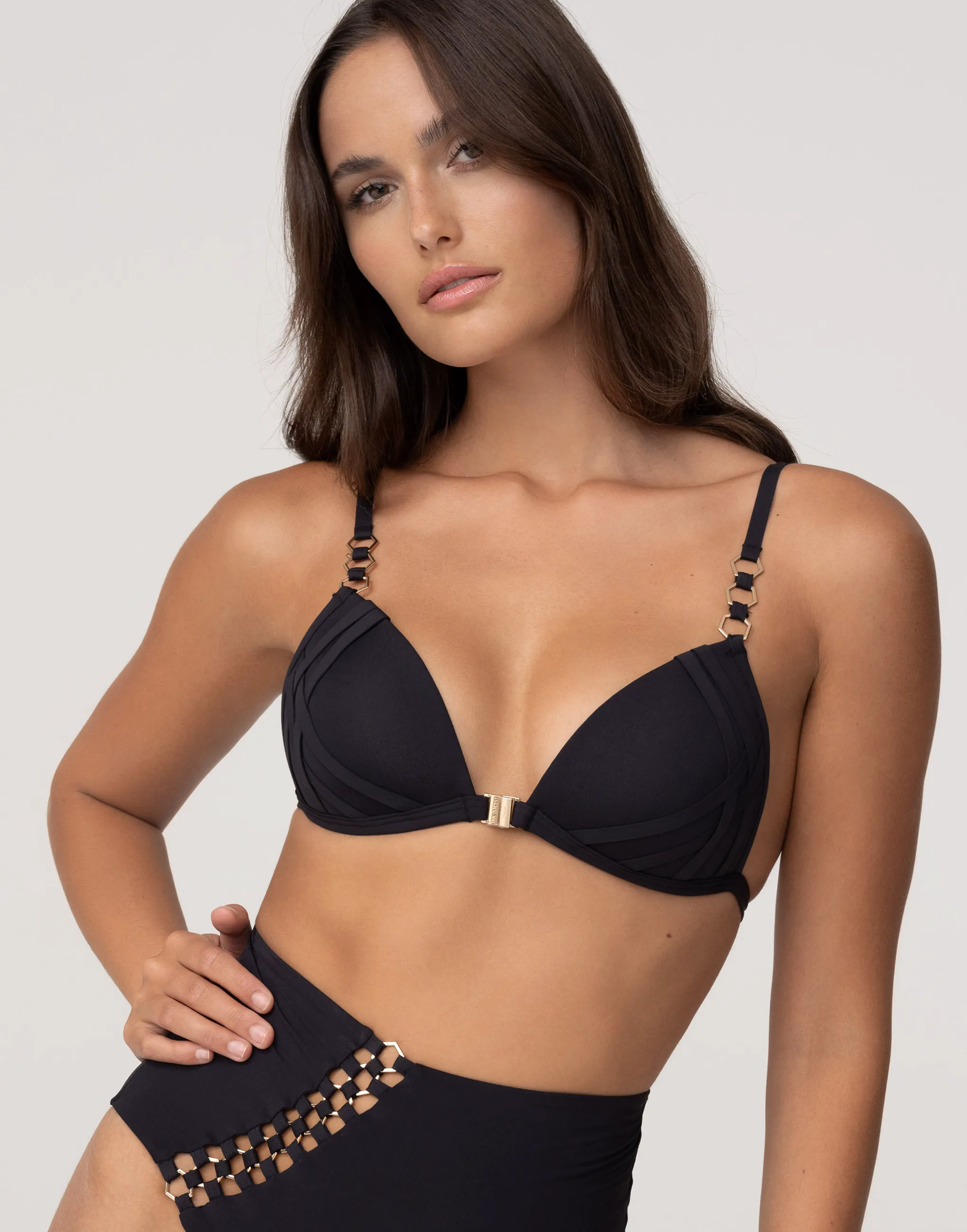 Лиф бикини с формованными чашками, черный, арт. 6944990815982