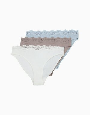 Набор из 3-х слипов средняя посадка, мультиколор, арт. 14614