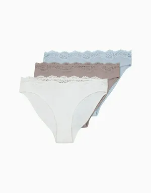 Набор из 3-х слипов средняя посадка, разноцветный, арт. 4670393553016