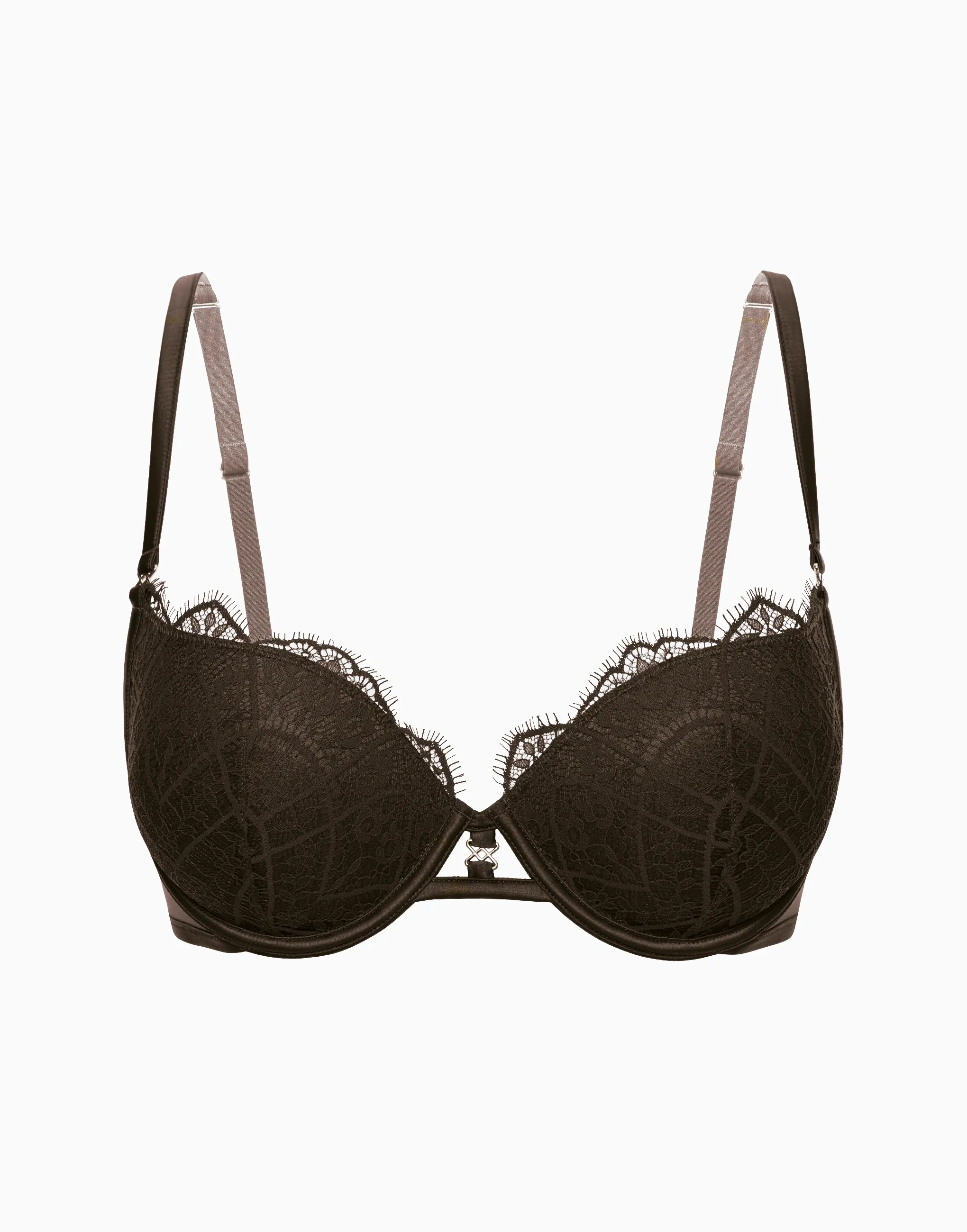 Бюстгальтер Double push-up с формованными чашками на перемычке Monte-Carlo, коричневый, арт. 4670393542461