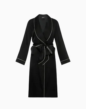 Халат с длинными рукавами, черный, арт. 14668