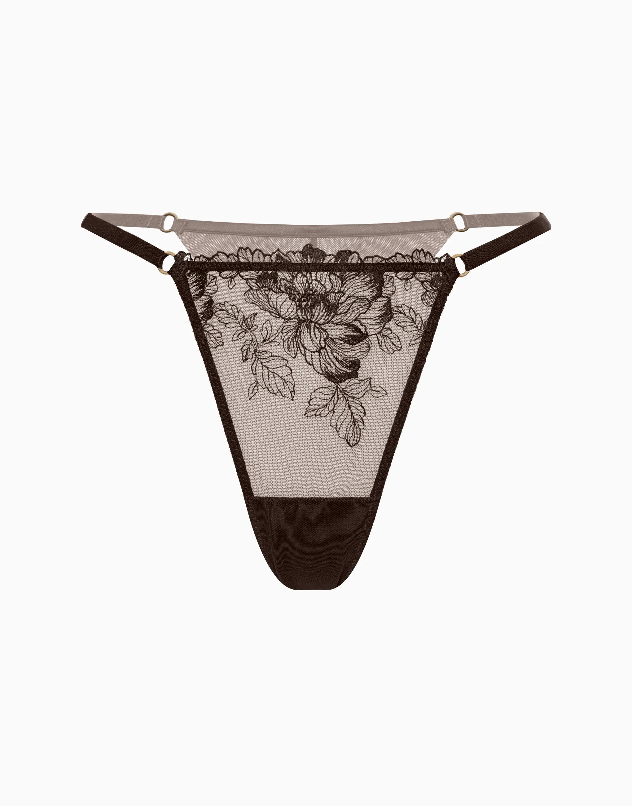 Стринги средняя посадка, шоколадный, арт. 14697