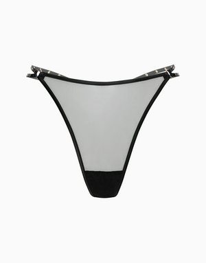 Стринги высокая посадка, черный, арт. 4670374469039