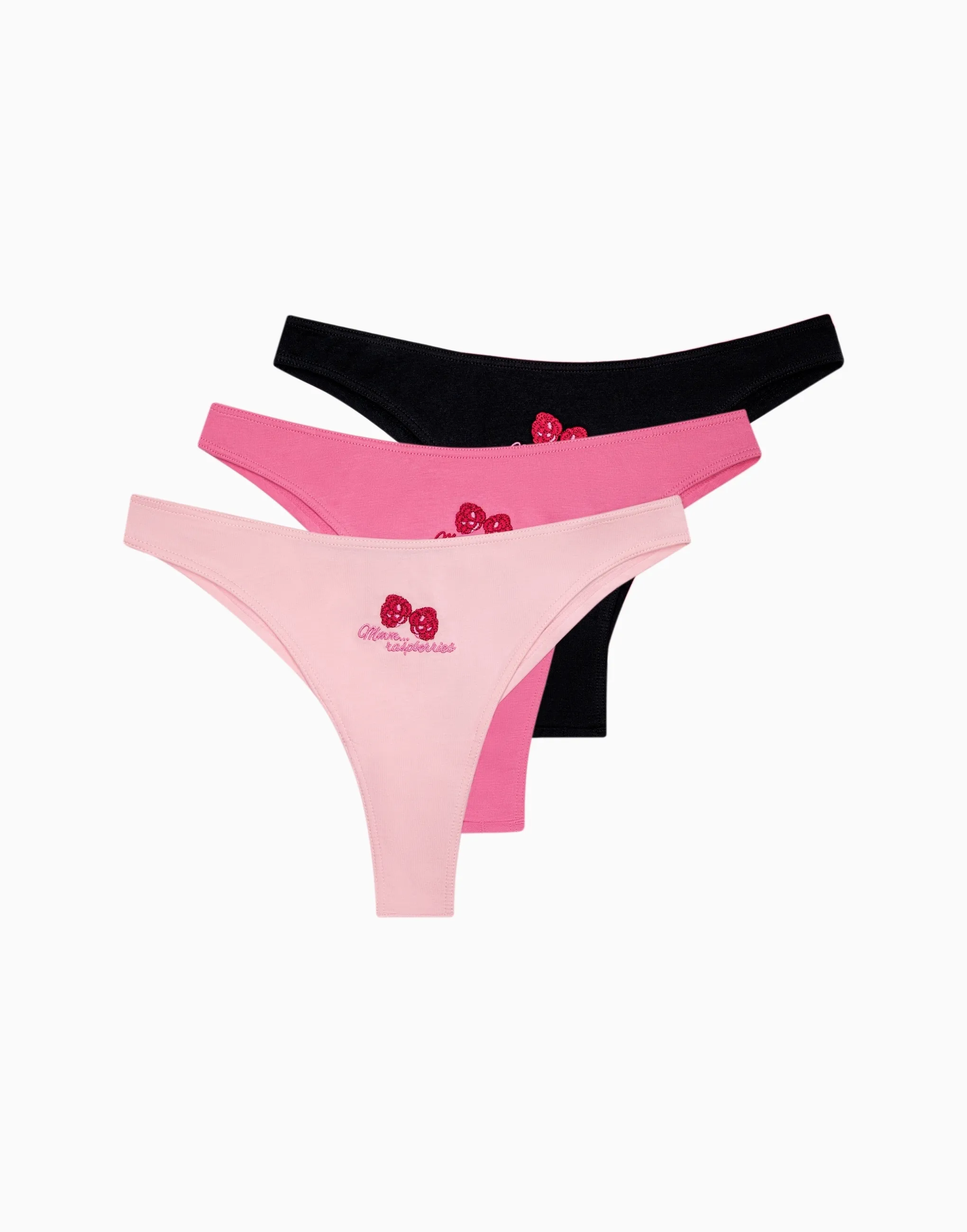 Набор из 3-х бразилиано средняя посадка с высоким вырезом бедра, мультиколор, арт. 14967